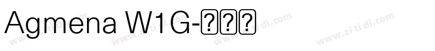 Agmena W1G字体转换